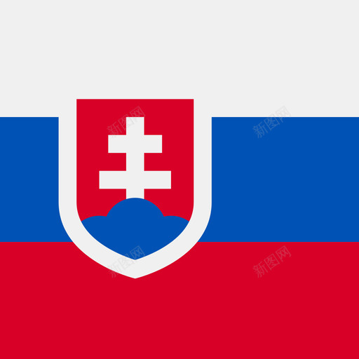 斯洛伐克方形国家简单旗图标svg_新图网 https://ixintu.com 斯洛伐克 方形国家简单旗