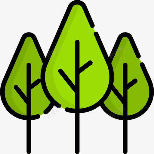 森林生态52线性颜色图标svg_新图网 https://ixintu.com 森林 生态52 线性颜色