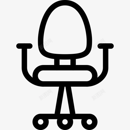 办公椅37号办公室直线型图标svg_新图网 https://ixintu.com 37号办公室 办公椅 直线型