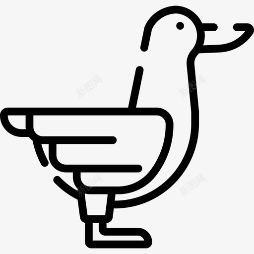 鸭子动物28直系图标svg_新图网 https://ixintu.com 动物28 直系 鸭子