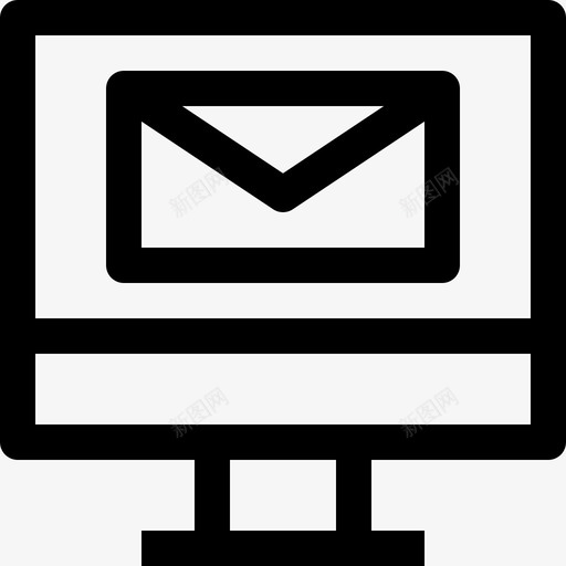 电子邮件在线营销5线性图标svg_新图网 https://ixintu.com 在线营销5 电子邮件 线性