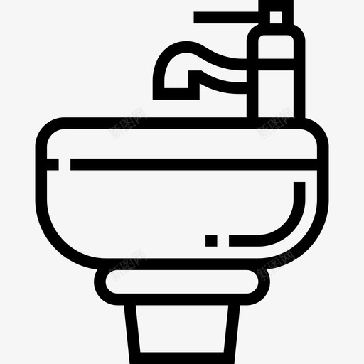 毛巾架复古装饰2线性图标svg_新图网 https://ixintu.com 复古装饰2 毛巾架 线性