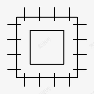 芯片中央处理器计算机图标图标