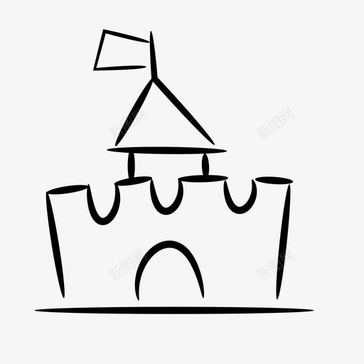 城堡城堡建筑古堡图标svg_新图网 https://ixintu.com 古堡 城堡 城堡建筑 宫殿 旅游