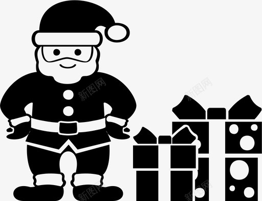 圣诞节孩子礼物图标svg_新图网 https://ixintu.com 圣诞老人 圣诞节 孩子 惊喜 礼物
