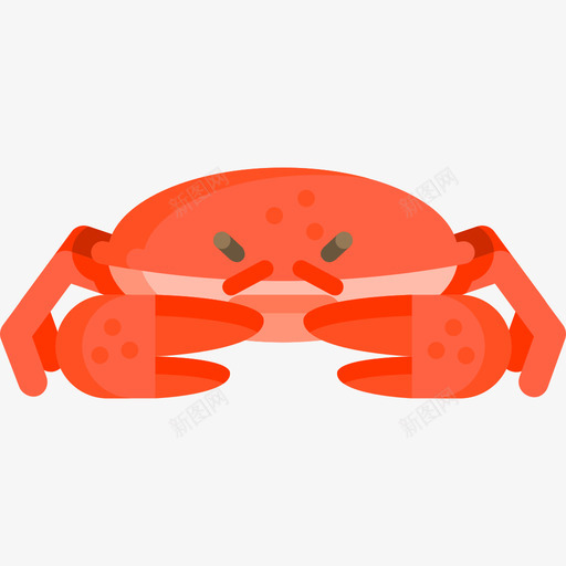 螃蟹海洋生物3扁平图标svg_新图网 https://ixintu.com 扁平 海洋生物3 螃蟹
