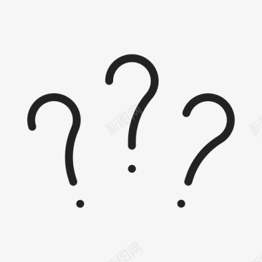 困惑问题迹象图标图标