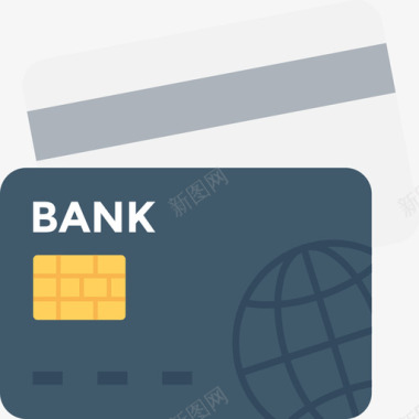 信用卡全球物流9扁平图标图标