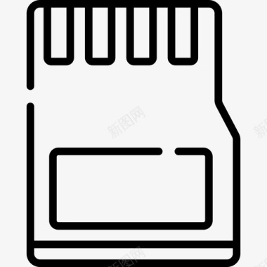 Sd卡技术16线性图标图标