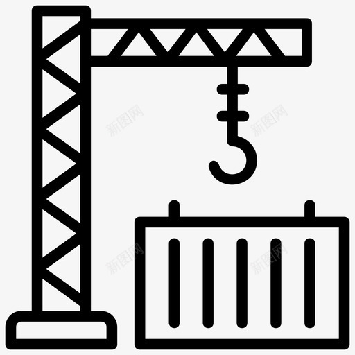 集装箱起重机货物起重机起重机滑轮图标svg_新图网 https://ixintu.com 码头货物 货物起重机 起重机滑轮 集装箱 集装箱线图标 集装箱起重机