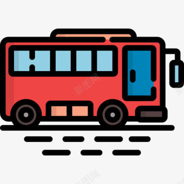 巴士旅行33线颜色图标图标