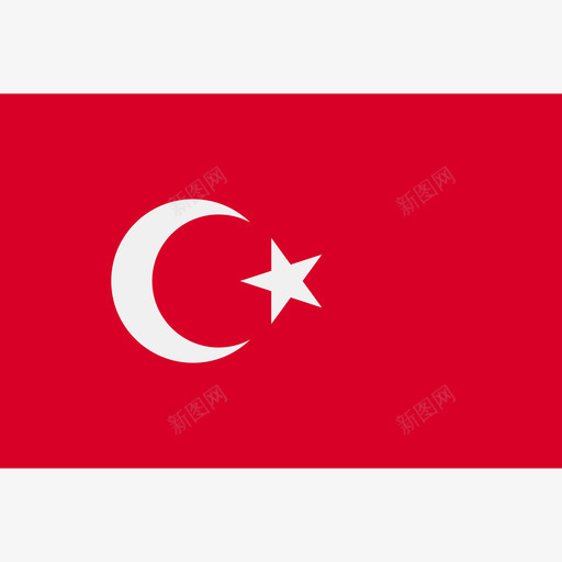 土耳其长方形国家简单旗图标svg_新图网 https://ixintu.com 土耳其 长方形国家简单旗