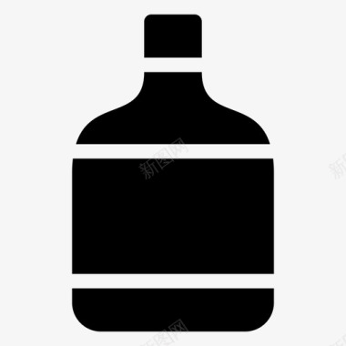 加仑瓶子加仑水图标图标
