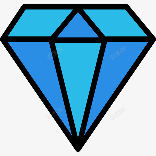 钻石商业79线性颜色图标svg_新图网 https://ixintu.com 商业79 线性颜色 钻石