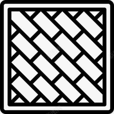 镶木地板结构46线状图标图标