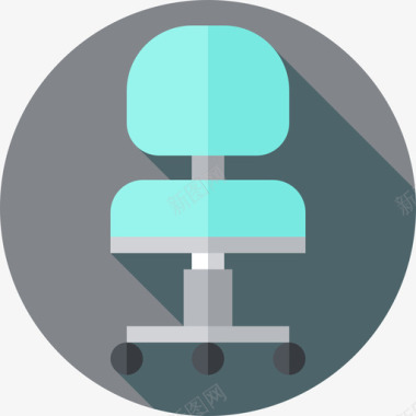 桌椅牙科护理6扁平图标图标