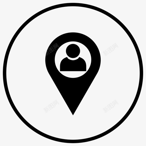 跟踪人员gps位置标记图标svg_新图网 https://ixintu.com gps 人员位置 位置和导航黑色填充圆圈 位置标记 跟踪人员 跟踪地址