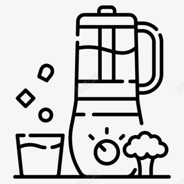 清洁食品搅拌机果汁图标图标