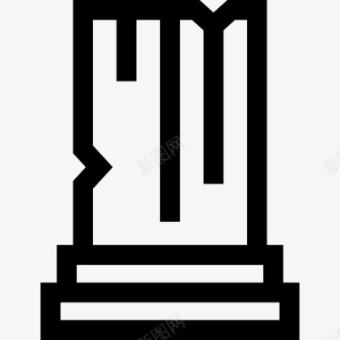 圆柱古希腊5直线图标图标
