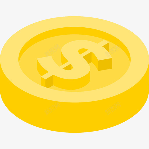 硬币购物45平的图标svg_新图网 https://ixintu.com 平的 硬币 购物45