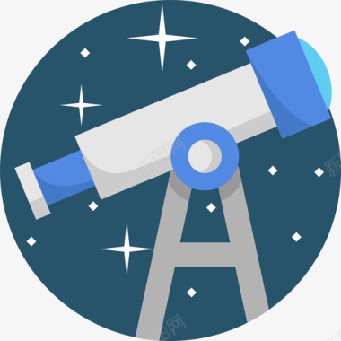 望远镜太空38平面图标图标