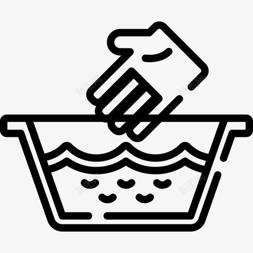 手洗清洁6线性图标svg_新图网 https://ixintu.com 手洗 清洁6 线性