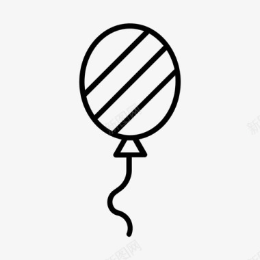 气球独立薄图标图标