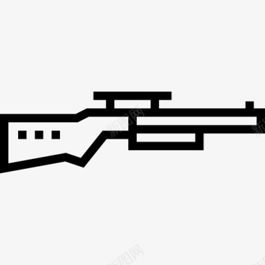 步枪狩猎5直线型图标图标