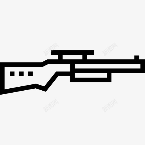 步枪狩猎5直线型图标svg_新图网 https://ixintu.com 步枪 狩猎5 直线型