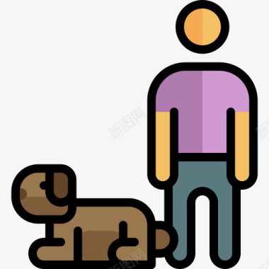 宠物日常用品动作2线性颜色图标图标