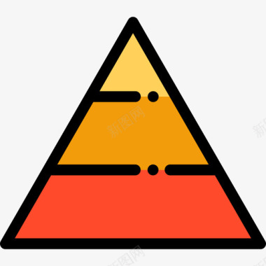 三角形商务50线颜色图标图标