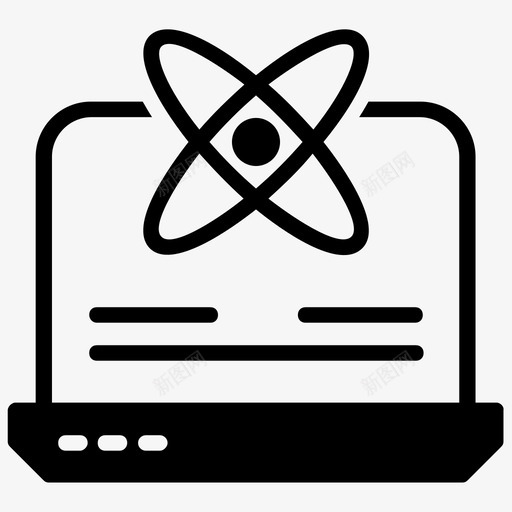 科学研究化学数据科学图标svg_新图网 https://ixintu.com 化学 在线学习字形图标 在线科学 数据科学 科学学习 科学研究 笔记本电脑