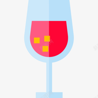 酒杯巴黎5号扁平图标图标