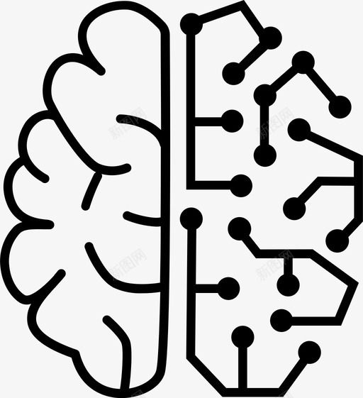 机器学习人工智能大脑图标svg_新图网 https://ixintu.com 人工智能 大脑 机器学习 神经