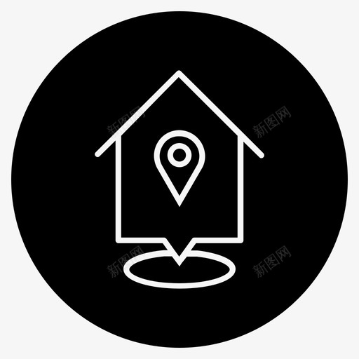 家庭住址住址定位销图标svg_新图网 https://ixintu.com 位置和导航减去前面 住址 地图 定位销 家庭住址 导航