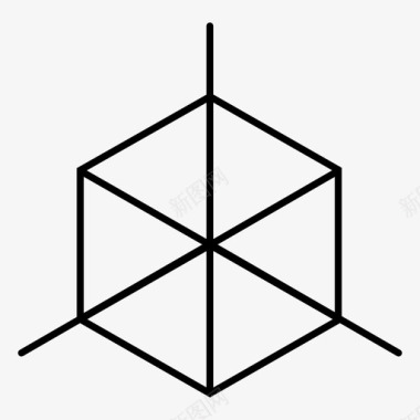 三维立方体几何图标图标