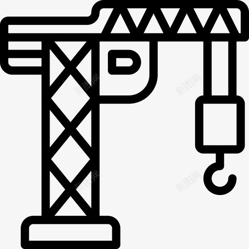 起重机结构46直线图标svg_新图网 https://ixintu.com 直线 结构46 起重机