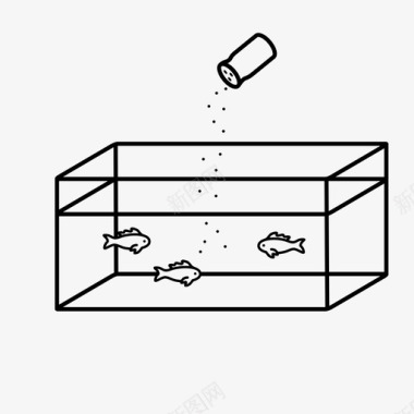 喂鱼水族馆食物图标图标