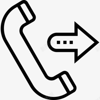 电话网络和通信2线性图标图标