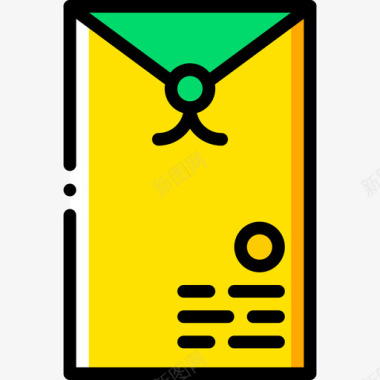 信封邮件4黄色图标图标