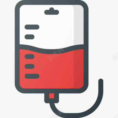 输血医疗保健4线性颜色图标图标