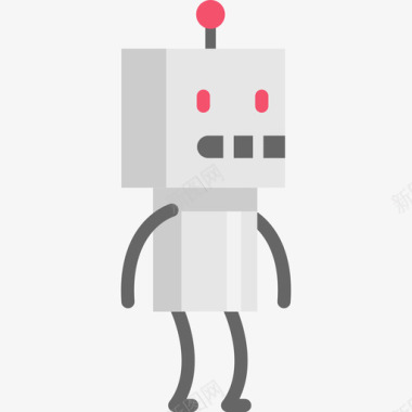 机器人神奇人物3扁平图标图标
