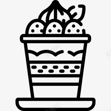 冻糕面包店16直链图标图标