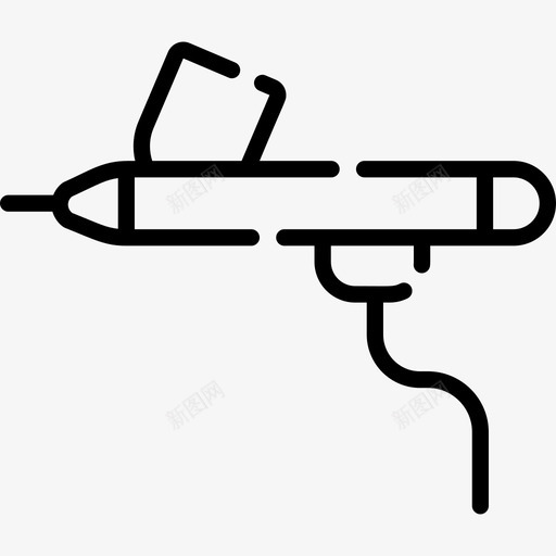 喷枪创意工具8线性图标svg_新图网 https://ixintu.com 创意工具8 喷枪 线性
