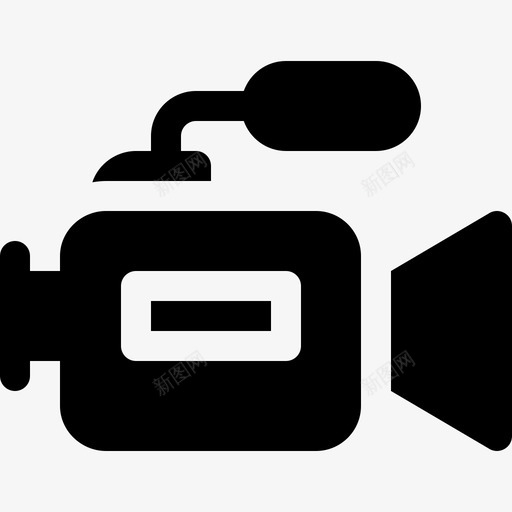 摄像机复古电子5填充图标svg_新图网 https://ixintu.com 填充 复古电子5 摄像机