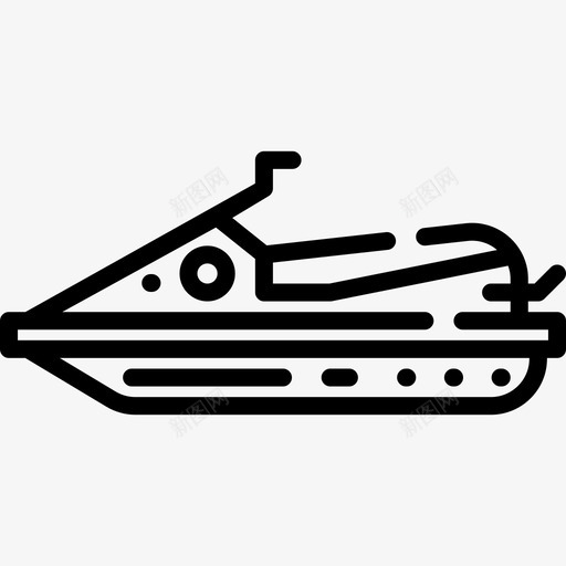 摩托艇冒险运动8直线型图标svg_新图网 https://ixintu.com 冒险运动8 摩托艇 直线型