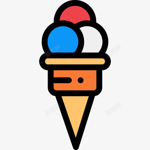 冰淇淋20岁生日原色图标svg_新图网 https://ixintu.com 20岁生日 冰淇淋 原色