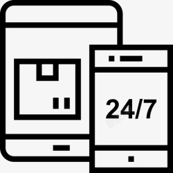 8小时24小时全球物流8直线图标高清图片