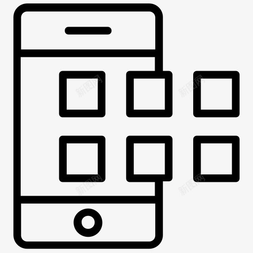 移动菜单手机移动用户界面图标svg_新图网 https://ixintu.com 手机 智能手机 用户体验设计 电子学习线图标 移动用户体验 移动用户界面 移动菜单