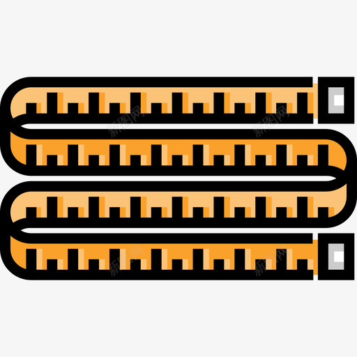 卷尺健康生活8线性颜色图标svg_新图网 https://ixintu.com 健康生活8 卷尺 线性颜色